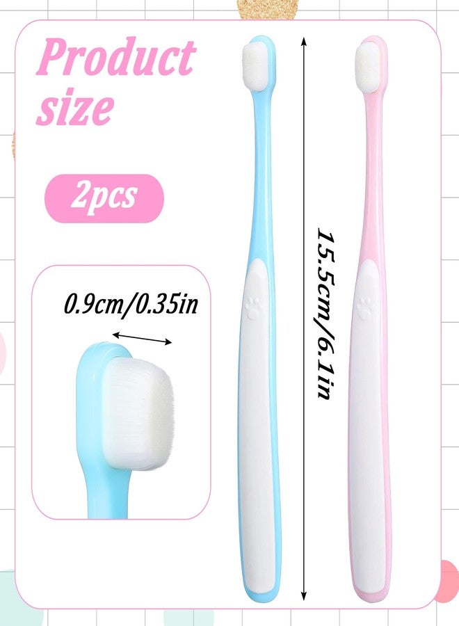 Thrymme 2 Pcs Dog Toothbrush, Ultra Soft Tooth Brush for Cats & Puppies, Mini Head Dental Cleaning Kit for Tiny Dogs & Kittens - Image 2